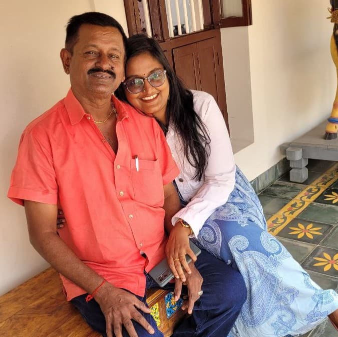 Jayanthi Muthaiya with her father – the mindset coach who inspired her journey as a life and emotional wellness coach
